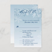3.5x5 R.S.V.P. Kaart Crystal Snowflakes Wintersnee (Voorkant / Achterkant)