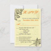 3.5x5 R.S.V.P. Kaart handgetekende herfstbladeren (Voorkant)