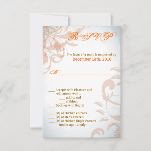 3.5x5 R.S.V.P. Kaart Herfst Filigree Herfstwerveli (Voorkant)