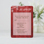 3.5x5 R.S.V.P. Kaart Mason Jar String Lights Wood (Staand voorkant)