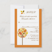 3.5x5 R.S.V.P. Kaart Moderne Herfstboom (Voorkant)