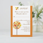 3.5x5 R.S.V.P. Kaart Moderne Herfstboom (Staand voorkant)