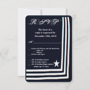 3.5x5 R.S.V.P. Kaart Navy Zomerjurk Blues Unifo