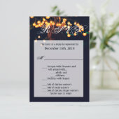 3.5x5 R.S.V.P. Kaart Oak Tree String Lights Night (Staand voorkant)