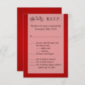 3.5x5 R.S.V.P. Kaart Rode Dubbele Fiets (Voorkant / Achterkant)