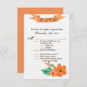 3.5x5 R.S.V.P. Kaart Spring Hibiscus Flower Hawaii (Voorkant / Achterkant)