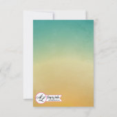 3.5x5 R.S.V.P.-kaart strand zonsondergang palmboom Kaart (Achterkant)