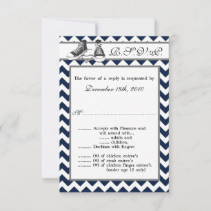 3,5x5 R.S.V.P. Kaart Teenage Sneakers Chevron Stri