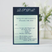 3.5x5 R.S.V.P. Kaart Tiener Frosted Glass Mirror (Staand voorkant)