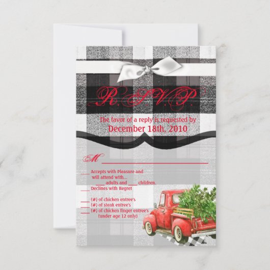 3,5x5 R.S.V.P. Kaart XMAS Truck kerstbuffel P (Voorkant)