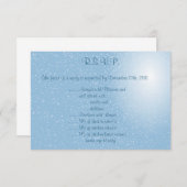 3.5x5 R.S.V.P Reply Kaart Winterblauw Kerst (Voorkant / Achterkant)