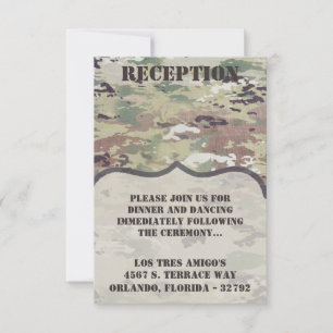 3.5x5 Receptie Kaart Army Air Force OCP Camo Unif