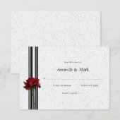 3.5x5 Rode Roos RSVP Kaartje (Voorkant / Achterkant)