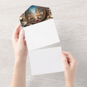 3.5x5 Trouw-enveloppen Elegante adressering All In One Uitnodiging