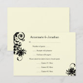 3,5x5 Vintage noir ivoire RSVP (Devant / Derrière)