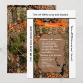 3,5x6 Carte de direction Chasse aux cerfs Camo de (Devant / Derrière)