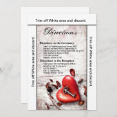 3.5x6 Carte de direction Pays Bois Clé de mon coeu (Devant / Derrière)