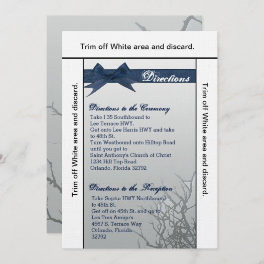 3.5x6 Carte de direction Verre dépoli miroir fissu (Devant / Derrière)