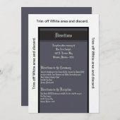 3,5x6 Carte de directions Affaire Black Tie (Devant / Derrière)