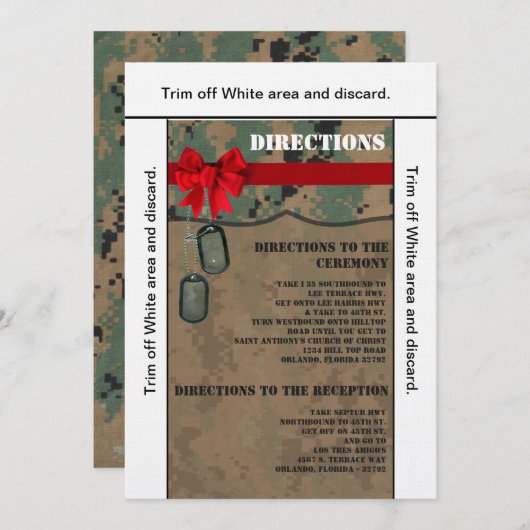 3.5x6 Carte d'orientation Marine DIGITAL IMPRIMER (Devant / Derrière)