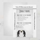 3,5x6 Cartes de direction - Mate de pingouins pour (Devant / Derrière)