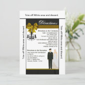 3.5x6 Direction Card ARMY Uniform Groom Bride Sol Kaart (Staand voorkant)