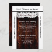 3.5x6 Direction Card Country Dark Barn Wood Lace Kaart (Voorkant / Achterkant)
