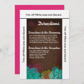 3.5x6 Direction Card Neon Spring Flora Kaart (Voorkant / Achterkant)