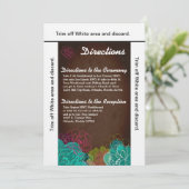 3.5x6 Direction Card Neon Spring Flora Kaart (Staand voorkant)