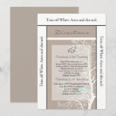 3.5x6 Direction Carte Gris Arbre et oiseaux (Devant / Derrière)