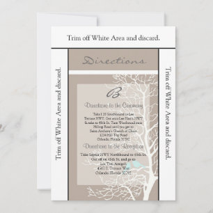 3.5x6 Direction Carte Gris Arbre et oiseaux