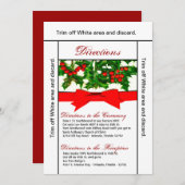 3.5x6 Directions Carte Baughs Holly Berry Noël (Devant / Derrière)