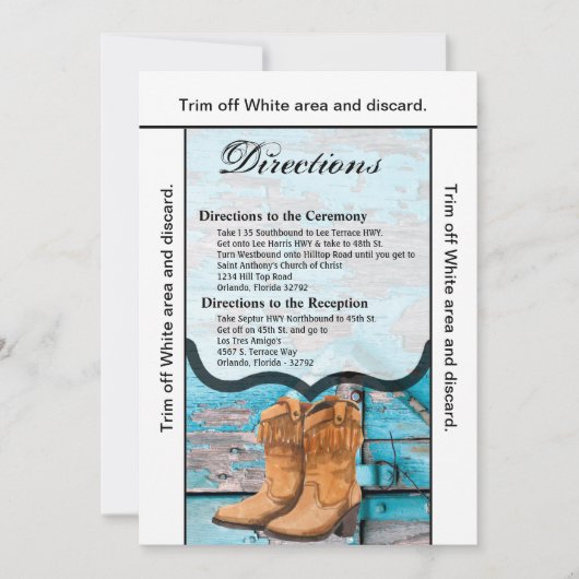 3.5x6 Directions Carte Bleu Botte de porte de gran (Devant)