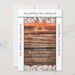 3.5x6 Directions Carte Bois et dentelle