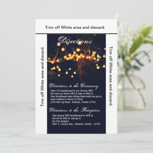 3.5x6 Directions Carte Chêne Arbre Chaîne Lumière (Debout devant)