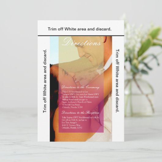 3.5x6 Directions Carte Coucher de soleil Fade rose (Debout devant)