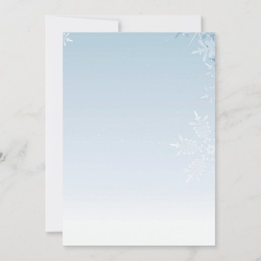 3.5x6 Directions Carte Crystal Snowflakes hiver (Dos)
