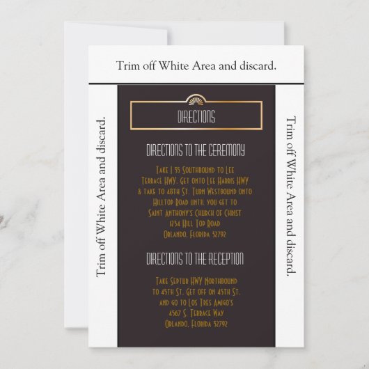 3.5x6 Directions Carte Gatsby Thème (Devant)