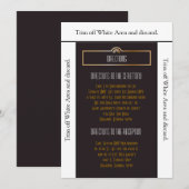 3.5x6 Directions Carte Gatsby Thème (Devant / Derrière)
