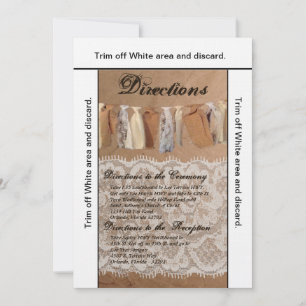 3.5x6 Directions Carte Kraft Bag Bac à dentelle en