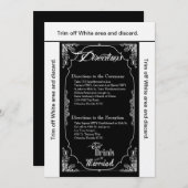 3.5x6 Directions Carte Manger Boire Se Marier Noir (Devant / Derrière)