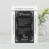 3.5x6 Directions Carte Manger Boire Se Marier Noir (Debout devant)