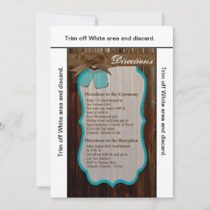 3.5x6 Directions Carte Mason Jar Initiales Rustiqu