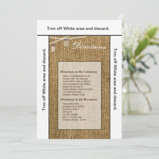 3.5x6 Directions Carte Mason Jar String Lights Bur (Debout devant)