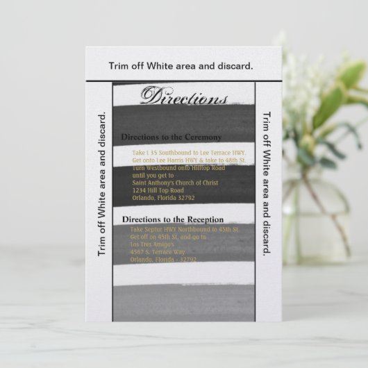 3.5x6 Directions Carte Ombre Stripe Black Line Fad (Debout devant)