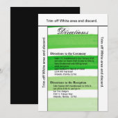 3.5x6 Directions Carte Ombre Stripe Green Line Fad (Devant / Derrière)