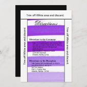 3.5x6 Directions Carte Ombre Stripe Purple Line Fa (Devant / Derrière)