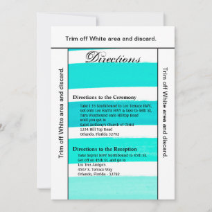 3.5x6 Directions Carte Ombre Stripe Turquoise Line