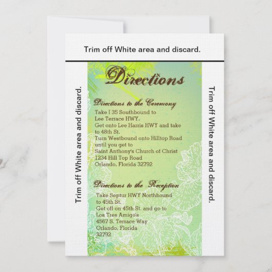 3,5x6 Directions Carte Printemps Hibiscus Flower H (Devant)