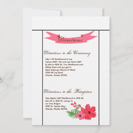 3,5x6 Directions Carte Printemps Hibiscus Flower H (Devant)